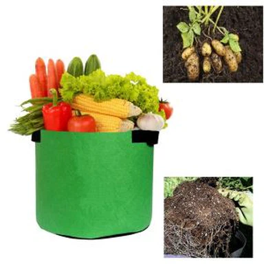 Pot de jardinière latéral en tissu doux hydroponique de 15 gallons
