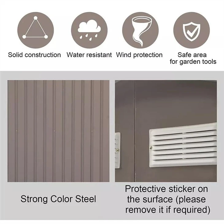 Galvanized Steel Backyard Tool Shed