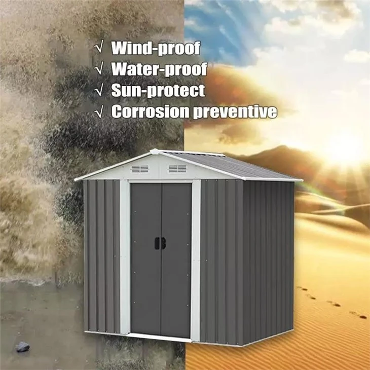Galvanized Steel Backyard Tool Shed